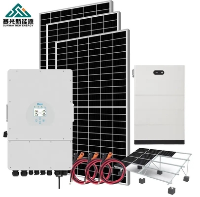 Sistema de armazenamento de energia solar doméstica de 5 kW com painéis de silício monocristalino