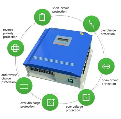 Display LED 15kw Controlador híbrido de vento Mppt Controlador de carga solar de vento