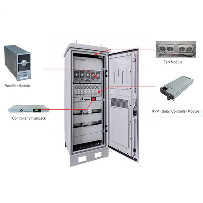 Bateria de chumbo-ácido Sistema de energia solar 48VDC 50hz Frequência de saída para estação base de telecomunicações