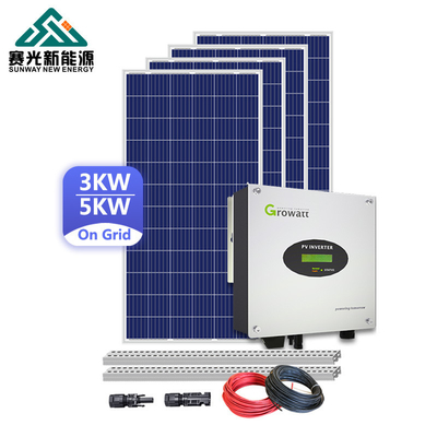 15kw Outdoor Solar Energy On Grid System Featuring Monocrystalline Silicon Panels (Sistema de energia solar ao ar livre com painéis de silício monocristalino)