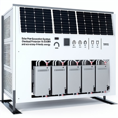 Proteção contra sobrecarga do sistema de geração de energia solar e gama de potência de saída de 10-20 KWh para energia ecológica