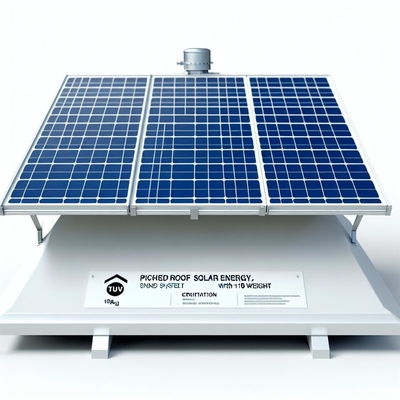 Sistema de energia solar STD de telhado inclinado com certificação TUV e peso do painel de 18 kg