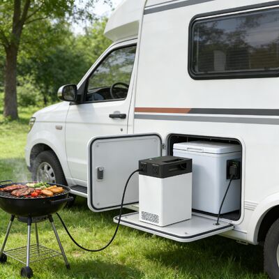 Sistema de energia solar de monitoramento intuitivo 500W 1004,8Wh    MPPT-Enabled ESS com exibição SOC em tempo real e design leve