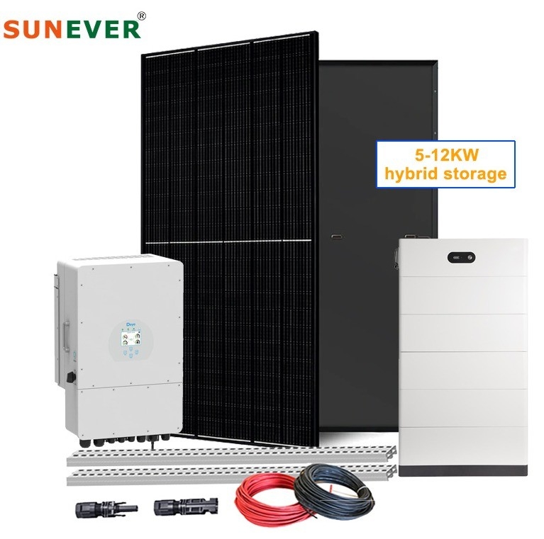 50hz Frequência de saída Sistema de energia solar doméstica Kit completo para casa 5kw 8kw 10kw 12kw