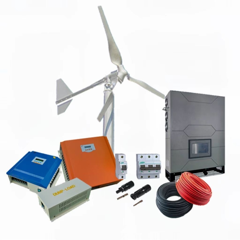10KW 380VAC Sistema de energia solar eólica híbrida com lâmina de fibra de vidro reforçada