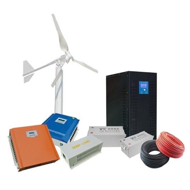 Sistema de energia eólica sem rede de 3 kW 5 kW 10 kW com tensão nominal 48V/96V/120V/220/380V