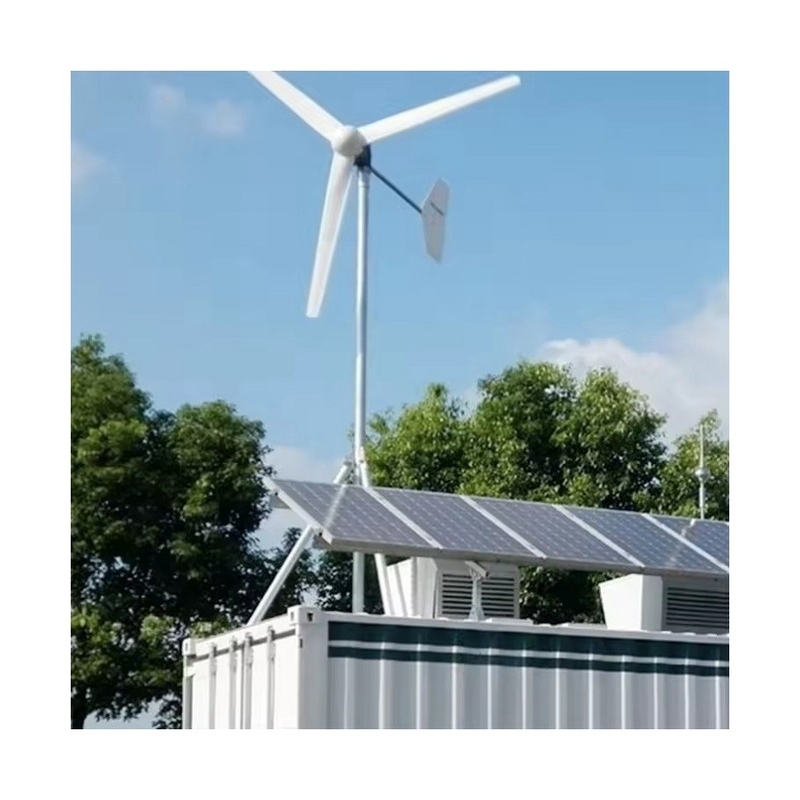 Sistema de gerador de energia híbrido de moinho eólico com bateria de gel e frequência de saída de 50 Hz
