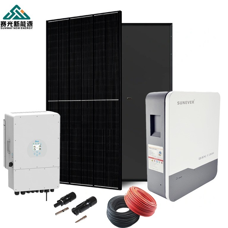 2024 Sistema de energia solar 5kw 6kw 8kw 10kw com controlador MPPT e frequência de saída de 50hz
