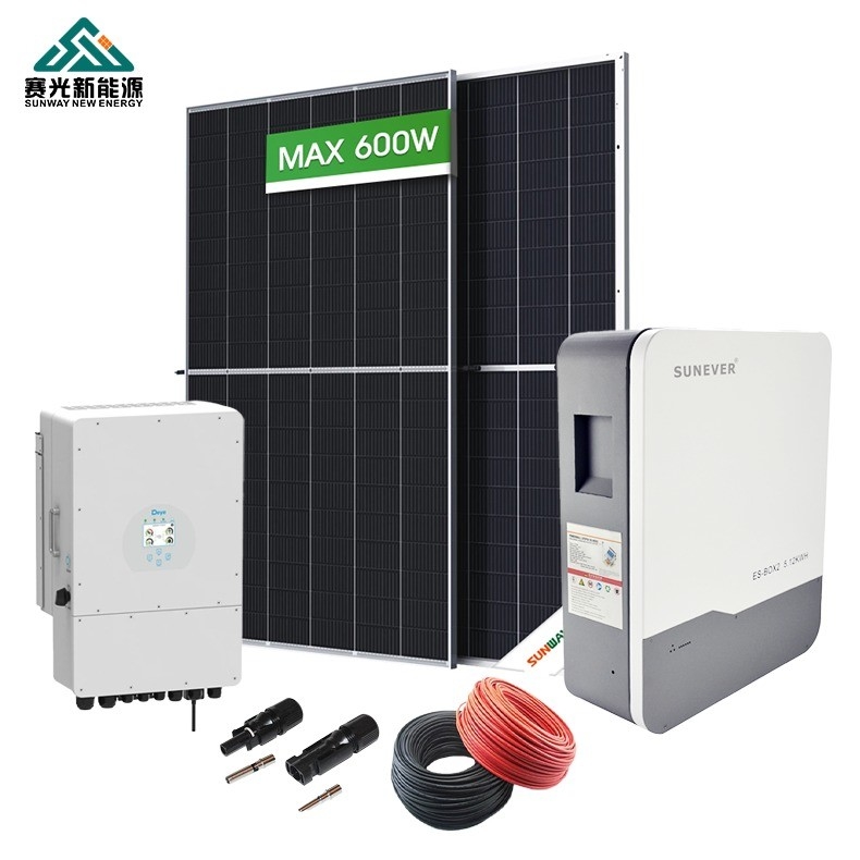 Sistema de armazenamento de energia solar de 5kw 6kw 8kw 10kw Bateria híbrida de chumbo-ácido