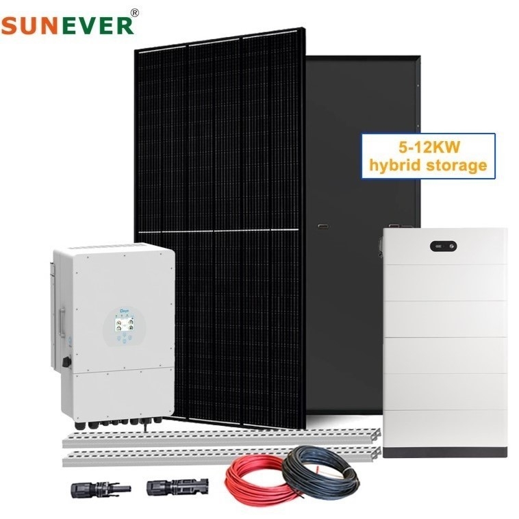 Modo híbrido Sistema de energia solar de 5kw 6kw 8kw 10kw Com painel solar de 410-700Watt