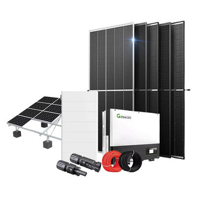 Sistema de energia solar híbrida de 12 kW com painel solar de bateria de lítio