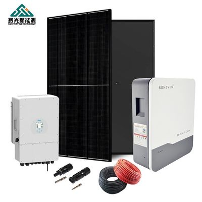 Sistema de energia solar híbrida de 410-700 watts Sistema montado em rack para casa