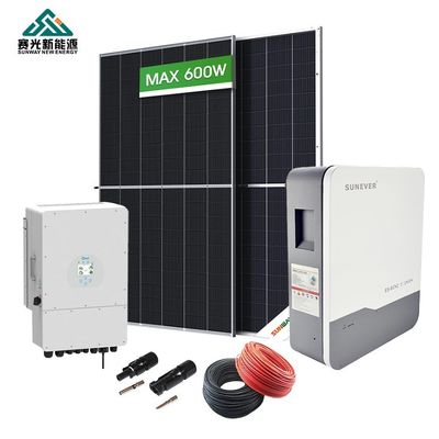 Sistema de armazenamento solar de 6 kW Sistema de energia híbrida doméstica Frequência de saída 50hz