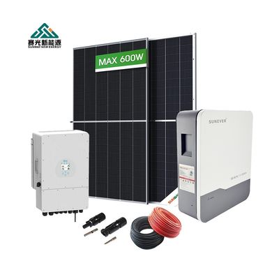 5kw 6kw 8kw 10kw 12kw Sistema de Energia Solar para Casa Kit de Sistema Solar Híbrido com Painel Solar