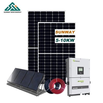 10kw 20kw Sistema solar em rede com 24 horas de trabalho Silício monocristalino