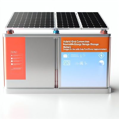 Bateria de armazenamento de energia renovável de ligação à rede híbrida para aplicação de fontes de energia de painéis solares