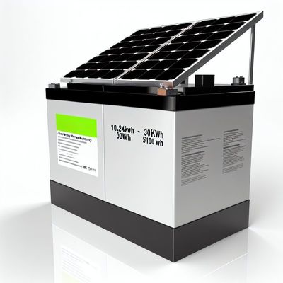 Unidade de armazenamento de energia solar 10,24 kWh-30 kWh Energia e 5100 Wh de capacidade nominal de energia para armazenamento de alta capacidade